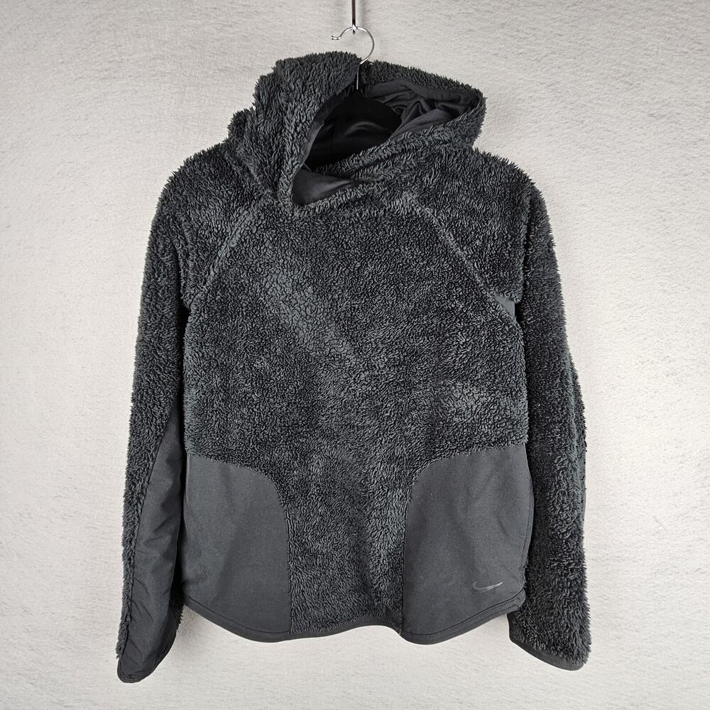 Nike Small Womens Sherpa Therma Fleece Pullover Training Hoodie AR7404-015